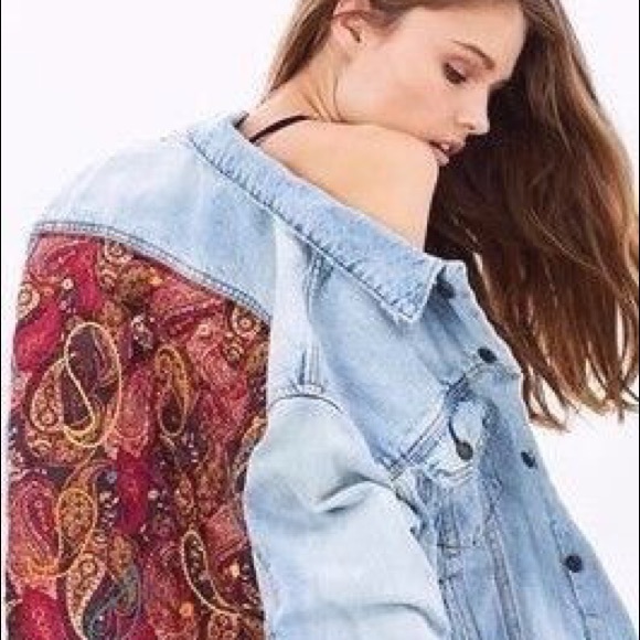 Free People Denim / Jean Quilted Paisley Jacket - Picture 4 of 7